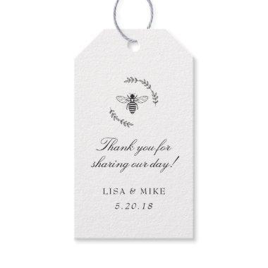 Elegant Dots Meant to Bee Wedding Favor Thank You Gift Tags