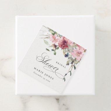 Elegant Dusky Blush Rose Floral  Favor Tags