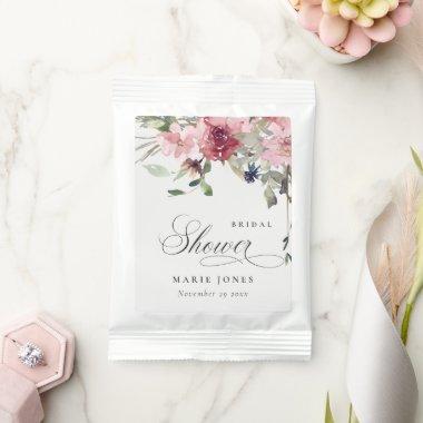 Elegant Dusky Blush Rose Floral Bridal Shower Margarita Drink Mix
