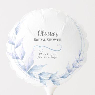 Elegant Dusty Blue and Pale Lilac Foliage Balloon