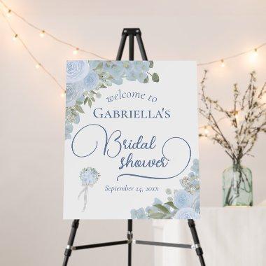 Elegant Dusty Blue Bouquet  Welcome Foam Board