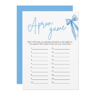Elegant Dusty Blue Bow  Apron Game