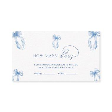 Elegant Dusty Blue Bow Guess How Many Bows Game Enclosure