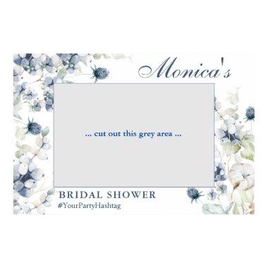 Elegant Dusty Blue  Photo Prop Frame Poster
