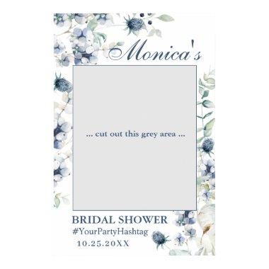 Elegant Dusty Blue  Photo Prop Frame Poster