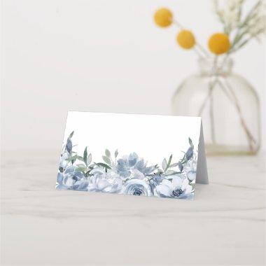 Elegant Dusty Blue Floral Wedding Place