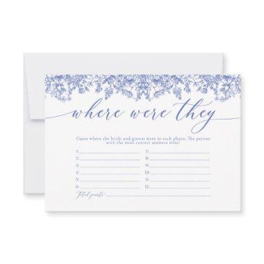 Elegant Dusty Blue Floral Where Were They Game