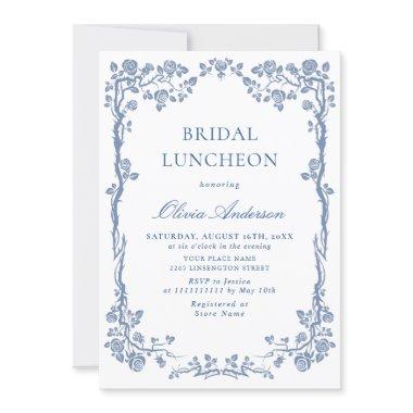 Elegant Dusty Blue French Garden BRIDAL LUNCHEON