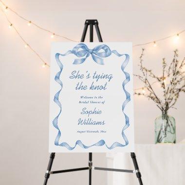 Elegant Dusty Blue Hand Drawn Bow  Foam Board