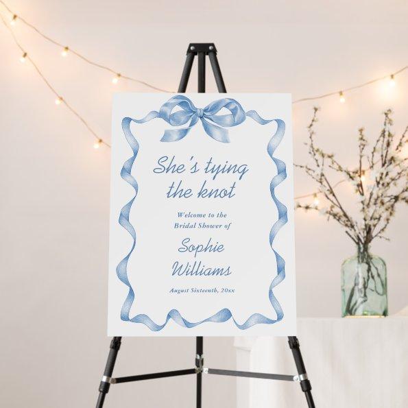 Elegant Dusty Blue Hand Drawn Bow  Foam Board