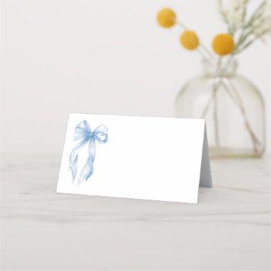 Elegant Dusty Blue Hand Drawn Bow  Place