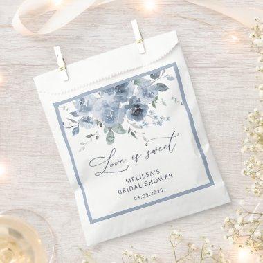 Elegant Dusty Blue Roses  Favor Bag