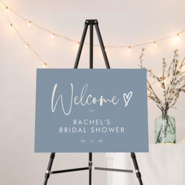 Elegant Dusty Blue Script  Welcome Foam Board