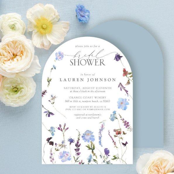 Elegant Dusty Blue Wildflower Floral