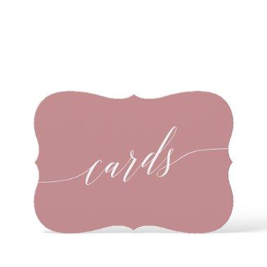 Elegant Dusty Rose Calligraphy Invitations Sign