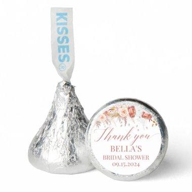 Elegant Dusty Rose Floral Thank You Hershey®'s Kisses®
