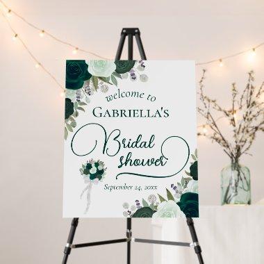 Elegant Emerald Green Roses  Welcome Foam Board