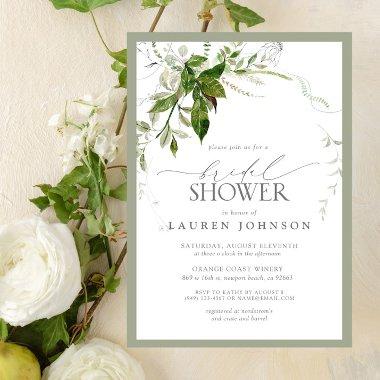 Elegant Emerald & Taupe Watercolor