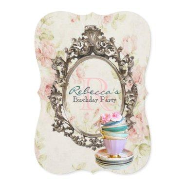 elegant english floral vintage birthday party