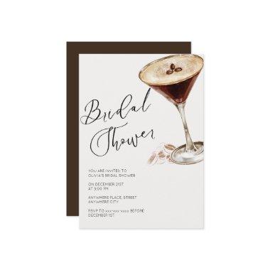 Elegant espresso martini bridal shower Invitations