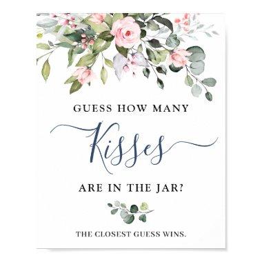 Elegant Eucalyptus Blush Roses Bridal Shower Poster