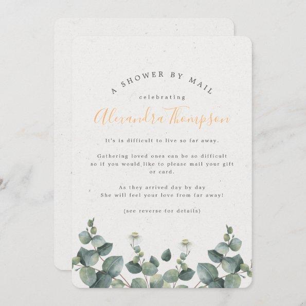 Elegant Eucalyptus Bridal Shower By Mail Invitations