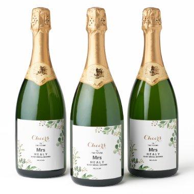 Elegant Eucalyptus  Sparkling Wine La Sparkling Wine Label