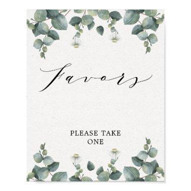 Elegant Eucalyptus Favors Sign