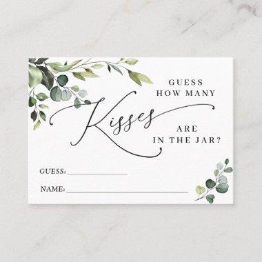 Elegant Eucalyptus Floral Guess How Many Game Invitations