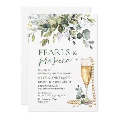 Elegant Eucalyptus Floral PEARLS & Prosecco