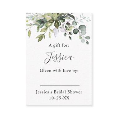 Elegant Eucalyptus Gift Bridal DISPLAY SHOWER Enclosure Invitations