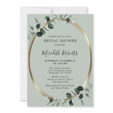 Elegant Eucalyptus Gold Foil Sage