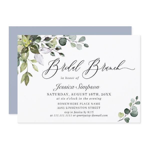 Elegant Eucalyptus Greenery Bridal Brunch