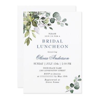 Elegant Eucalyptus Greenery Bridal Luncheon