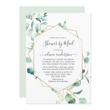 Elegant Eucalyptus Greenery Bridal Shower by Mail Invitations