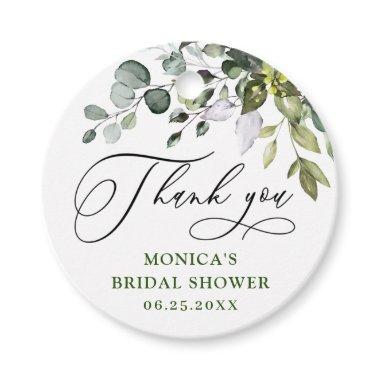 Elegant Eucalyptus Greenery Bridal Shower Favor Tags