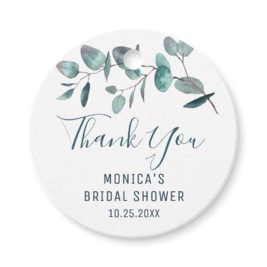 Elegant Eucalyptus Greenery Bridal Shower Favor Tags