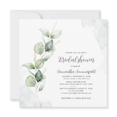 Elegant Eucalyptus Greenery Bridal Shower Invites