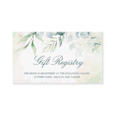 Elegant Eucalyptus Greenery  Registry Enclosure