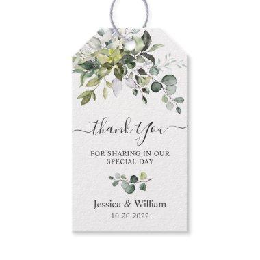 Elegant Eucalyptus Greenery Favor Thank You Gift Tags