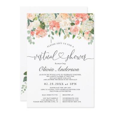 Elegant Eucalyptus Greenery virtual Bridal Shower Invitations