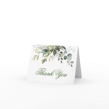Elegant Eucalyptus Greenery Watercolor Thank You