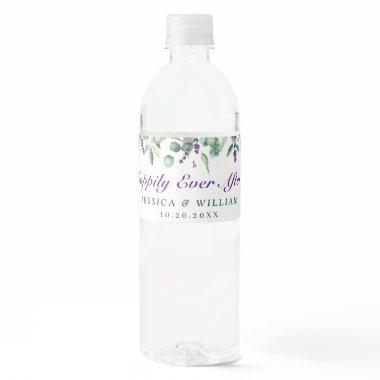Elegant Eucalyptus Lavender Best Day Ever Water Bottle Label