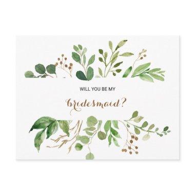 Elegant Eucalyptus Leaf Greenery Bridesmaid Invitation Post