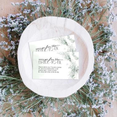 Elegant Eucalyptus Recipe for the Bride to be Enclosure Invitations