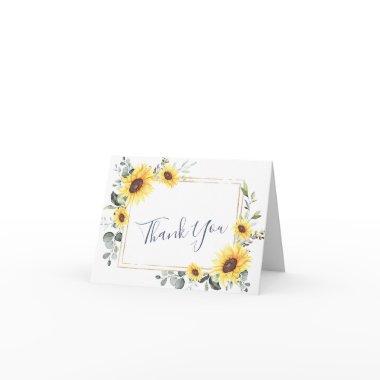 Elegant Eucalyptus Sunflowers Greenery Thank You