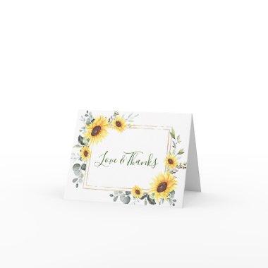 Elegant Eucalyptus Sunflowers Greenery Thank You