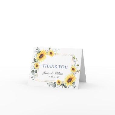 Elegant Eucalyptus Sunflowers Greenery Thank You