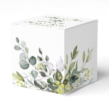 Elegant Eucalyptus Watercolor Bridal Shower Favor Boxes