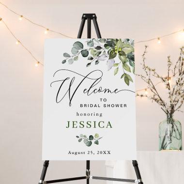 Elegant Eucalyptus Watercolor Bridal Shower Foam Board